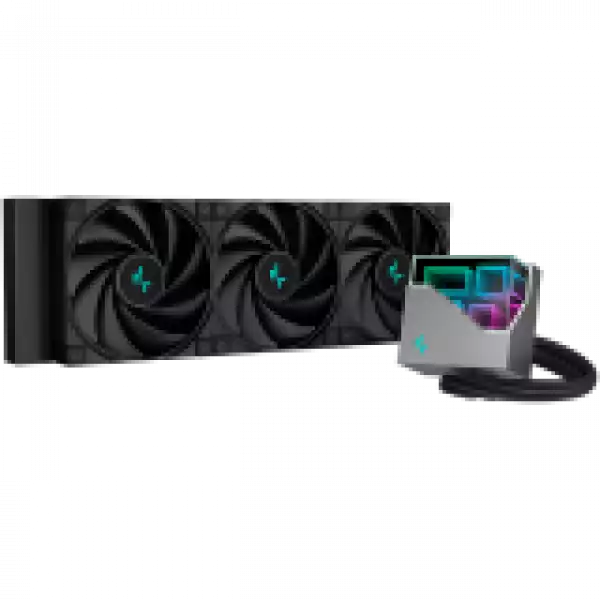 DeepCool LT720, 360mm CPU Liquid Cooler, 3x120mm FK120 PWM Fans, ARGB Multidimensional Infinity Mirror Top Cap, Black, LGA 2066/2011-v3/2011/1700/1200/115x, AMD sTRX4/sTR4/AM5/AM4, 5Y, R-LT720-BKAMNF-G-1