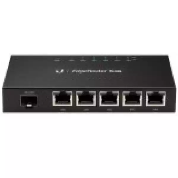 UBIQUITI EdgeRouter X SFP; (5) GbE RJ45 ports with 24V passive PoE; (1) SFP port; 50W total PoE availability.