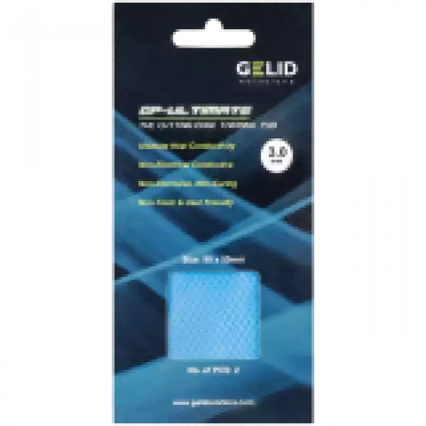 GELID GP-ULTIMATE 90 x 50 THERMAL PAD, Value Pack (2pcs included): 3 mm, Density (g/cm3): 3.2, Size (mm): 90 x 50, Thermal Conductivity (W/mK): 15