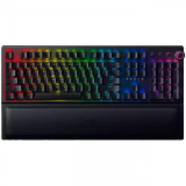 Razer BlackWidow V3 Pro, Green Mechanical Switch, US Layout, 2.4 Ghz Wireless and Bluetooth connection, Razer Chroma RGB, Hybrid onboard storage – up to 5 profiles, Dedicated Media Controls, Doubleshot ABS keycaps