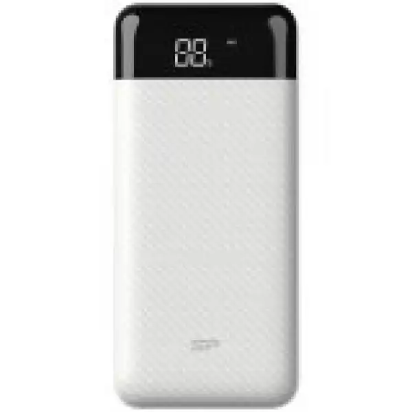 Silicon Power GS28 20.000mAh Powerbank > 500 charging cycles 2x USB A out, 1x Micro-USB in + 1x USB C in/out, Fast Charge, Battery % Display, White, EAN: 4713436133544