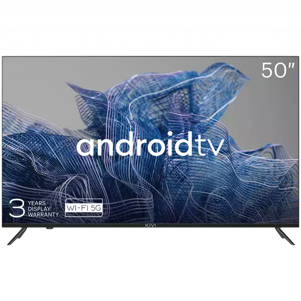 Телевизор KIVI 50', UHD, Google Android TV, Black, 3840x2160, 60 Hz, , 2x10W, 70 kWh/1000h , BT5, HDMI ports 4, 24 months