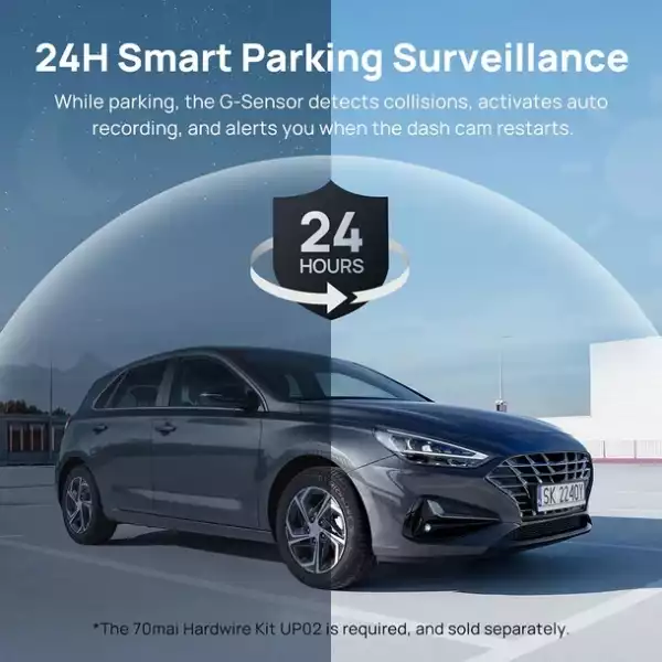 70mai Видеорегистратор Dash Cam HDR Set A200-1, Rear Cam included