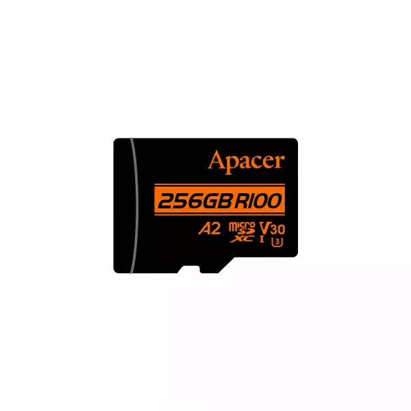 Apacer карта памет microSDXC 256GB UHS-I U3 V30 A2 Class 10, Adapter - AP256GMCSX10U8-R