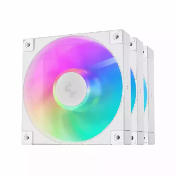 DeepCool Комплект вентилатори Fan Pack 3-in-1 3x120mm - FD12 White, Addressable RGB