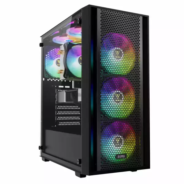 Gamdias кутия Case ATX - AURA GC2 Elite - Mesh, RGB, Tempered Glass