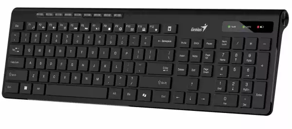 Genius клавиатура кирилизирана безжична Wireless Slim Keyboard SlimStar 7230 Black - AI, BG, 2.4Ghz