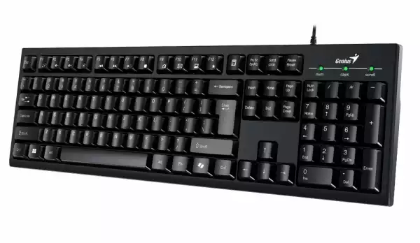 Genius клавиатура кирилизирана Smart Keyboard KB-100 Black - AI, BG Layout, USB
