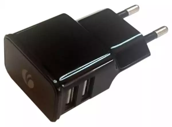 VCom Зарядно Charger AC / 2A 2xUSB - DC528