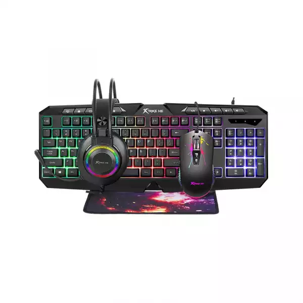 Xtrike ME Геймърски комплект Gaming COMBO CMX-410 - Keyboard, Mouse, Headset, Mousepad - XTRM-CMX-410