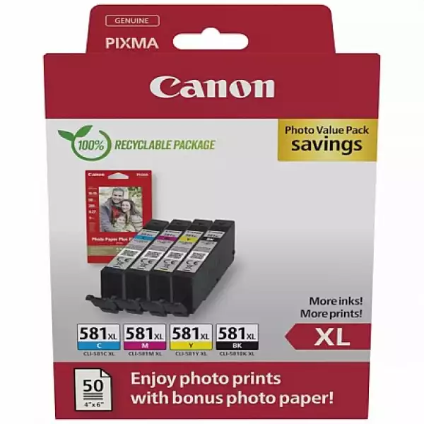 CANON CLI-581XL BK/C/M/Y PACK