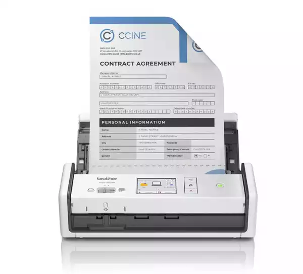 BROTHER ADS-1800W Compact portable document scanner Duplex Wi-Fi LCD