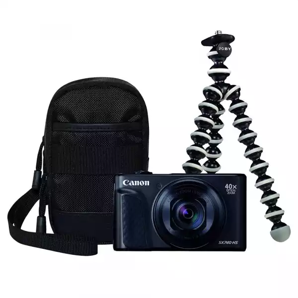 Canon PowerShot SX740 HS Lite Edition, Black, Travel kit