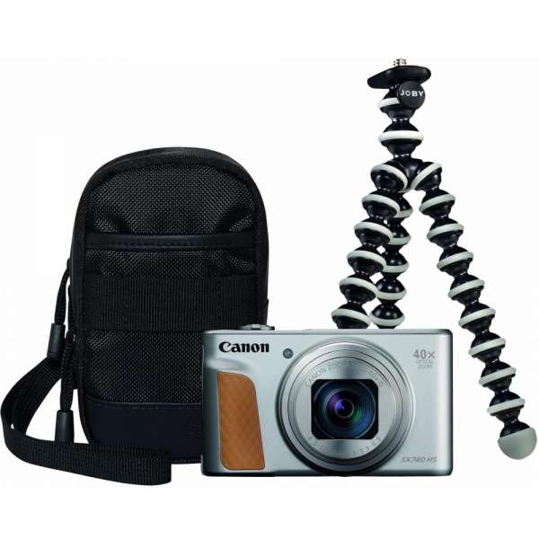 Canon PowerShot SX740 HS Lite Edition, Silver, Travel kit