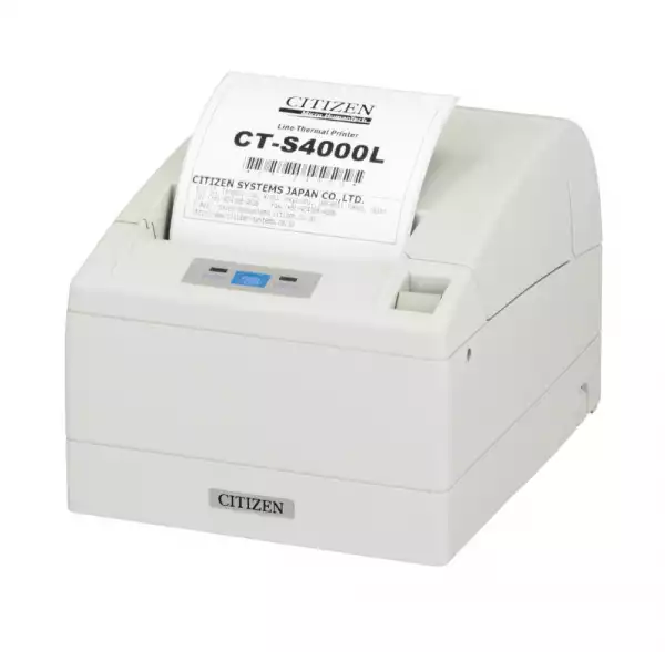 Citizen CT-S4000 Printer; Label version, Serial + USB, Ivory White