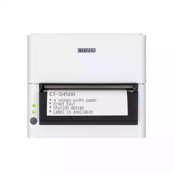 Citizen CT-S4500 Printer; Bluetooth, USB, White Case