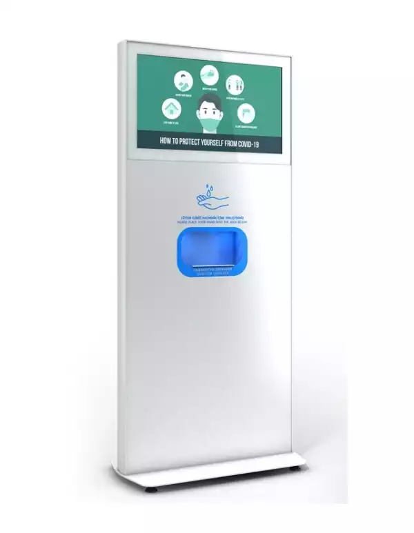 Cletech ZSD Hand Sanitizer Dispenser Kiosk Landscape 32" White