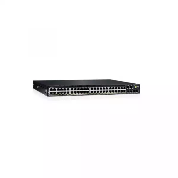 Dell EMC PowerSwitch N3248P-ON, 48x1G, 4x10G SFP+, 2x100G QSFP28, PoE 30W, 1xAC PSU, IO/PS, OS6, Lifetime Limited Hardware Warranty