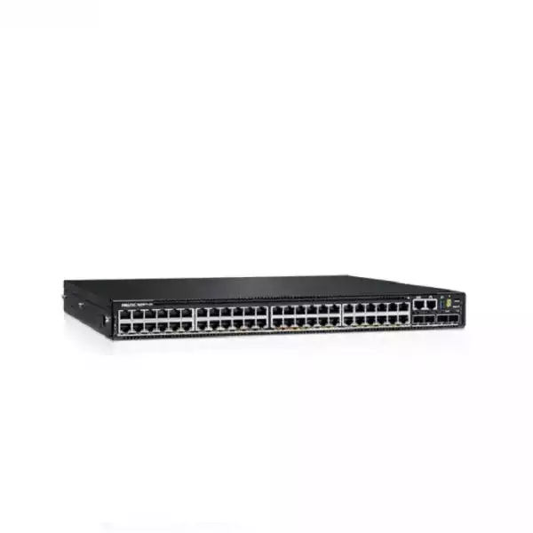 Dell EMC PowerSwitch N3248TE-ON, 48x1G, 4x10G SFP+, 2x100G QSFP28, 32GB, 1xAC PSU, IO/PS, OS6, Lifetime Limited Hardware Warranty