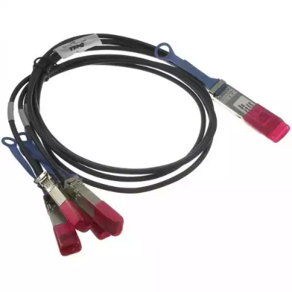 Dell Networking Cable100GbE QSFP28 to 4xSFP28, Passive Direct Attach Breakout Cable, 3 Meter, Customer Kit