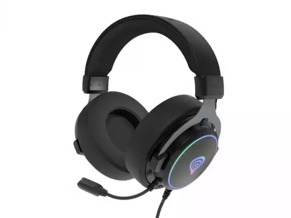 Genesis Headset Neon 764 with microphone, RGB illumination, USB, Black