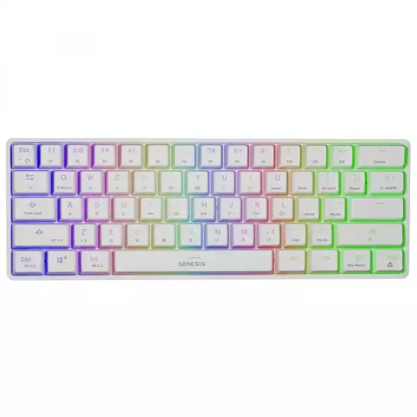 Genesis Mechanical Gaming Keyboard Thor 660 Wireless RGB Backlight White GATERON BROWN