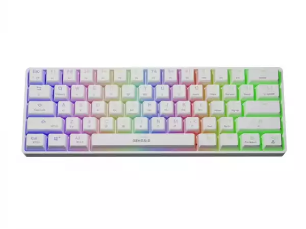 Genesis Mechanical Gaming Keyboard Thor 660 Wireless RGB Backligtht Gateron Red White