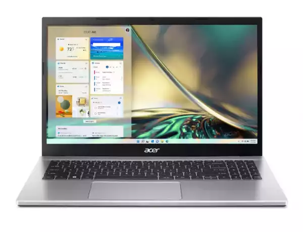 Лаптоп Acer Aspire 3, A315-59-520M, Intel Core i5 1235U (up to 4.4GHz, 12MB), 15.6" FHD (1920x1080) IPS SlimBezel AG, Cam&Mic, 8GB DDR4 (2x4GB), 512GB SSD PCIe, Intel UMA Graphics, 802.11ac + BT, No OS, Silver