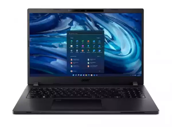 Лаптоп Acer Travelmate TMP215-54-57FS, Core i5 1235U, (up to 4.40Ghz, 12MB), 15.6" FHD AG IPS, 8GB DDR4, 512GB NVMe SSD, HDD upgrade kit, Intel UMA, HD camera with shutter, TPM 2.0, Micro SD card reader, FPR, Wi-Fi 6AX, BT 5.0, KB, Linux, Black