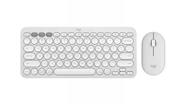 LOGITECH Pebble 2 Bluetooth Keyboard Combo - TONAL WHITE - US INT'L