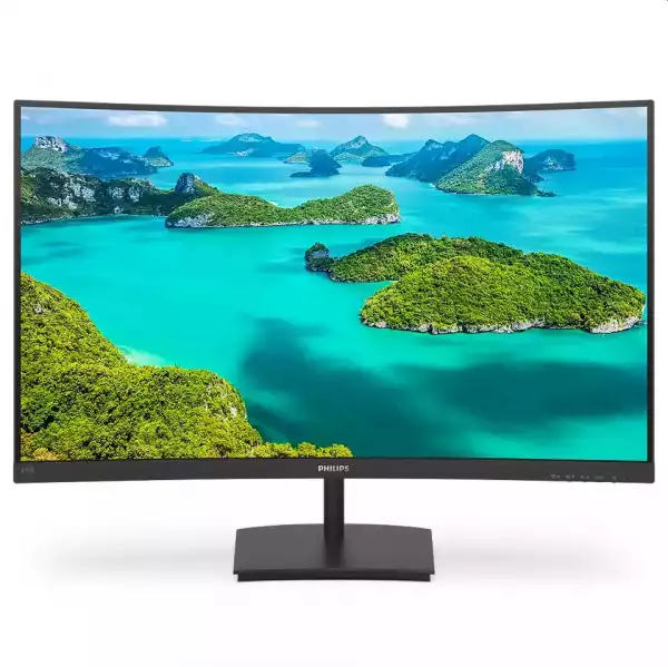 Монитор Philips 241E1SCA, 23.6" Curved 1500R VA WLED, 1920x1080@@75Hz, 4ms GTG, 250cd/m2, 3000:1, Mega Infinity DCR, FreeSync/Adaptive Sync, FlickerFree, Low Blue Mode, 3Wx2, Tilt, D-SUB, HDMI