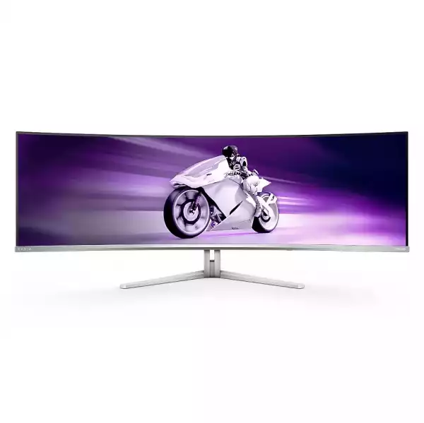 Монитор Philips Evnia 49M2C8900, 48.8" Curved 1800R QD-OLED, 5120x1440@@240Hz, 0.03 GtG, Brightness 1000, 1000000:1, DCR 80M:1, Adaptive Sync, FlickerFree, Low Blue Mode, 7.5Wx4+DTS, Tilt, Height Adjust, Swivel, 2xHDMI, DP, USB hub