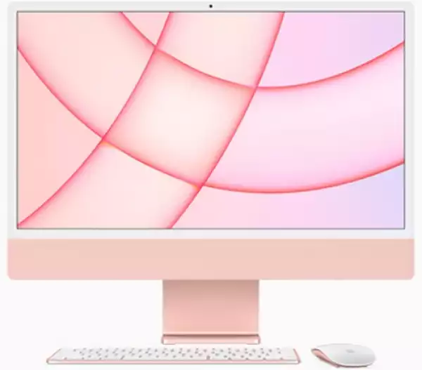 Настолен Компютър Apple 24-inch iMac with Retina 4.5K display: Apple M1 chip with 8-core CPU and 8-core GPU, 256GB - Pink