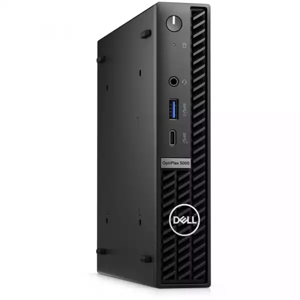 Настолен Компютър Dell OptiPlex 5000 MFF, Intel Core i5-12500T (6 Cores/18MB/2.0GHz to 4.4GHz), 16GB (1x16GB) DDR4, 256GB SSD PCIe M.2, Integrated Graphics, Keyboard&Mouse, Ubuntu, 3Y ProSupport