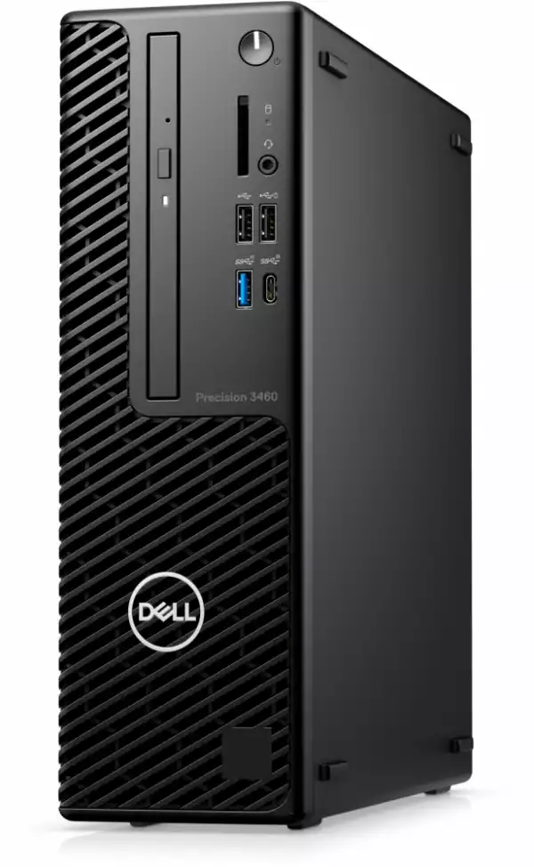 Настолен Компютър Dell Precision 3460 SFF, Intel Core i7-12700 (25M Cache, up to 4.9 GHz), 16GB (1x16GB) DDR5 4800MHz SO-DIMM, 512GB SSD PCIe M.2, NVIDIA T1000, 4 GB GDDR6, Wi-Fi 6E, Bluetooth 5.2, Keyboard&Mouse, 300W, Win 11 Pro, 3Yr Basic Onsite
