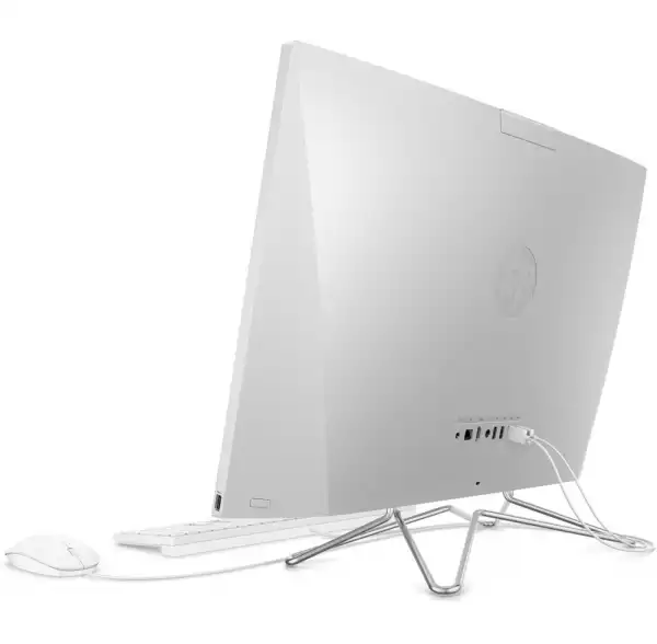 Настолен Компютър HP All-in-One 24-dp1024nu Natural Silver, Core i7-1165G7(2.8Ghz, up to 4.7GH/12MB/4C), 23.8" FHD UWVA AG + FHD IR Camera, 8GB 3200Mhz 1DIMM, 1TB PCIe SSD, WiFi a/c + BT 5, Mouse&Keyboard white, Win 11 Home