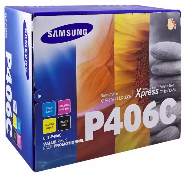 Samsung CLT-P406C 4-pk CYMK Toner Crtg