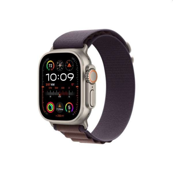 Смартчасовник Apple Watch Ultra 2 GPS + Cellular, 49mm Titanium Case with Indigo Alpine Loop - Medium