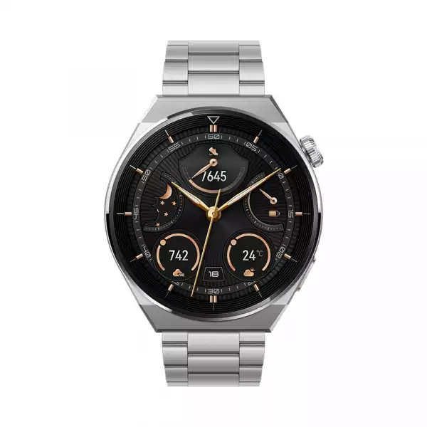 Смартчасовник Huawei Watch GT 3 Pro 46mm, Odin-B19M, 1.43", Amoled, 466x466, PPI 326, 4GB, Bluetooth 5.2 supports BLE/BR/EDR, 5ATM, NFC, GPS, Battery 530 maAh, Light Titanium Case