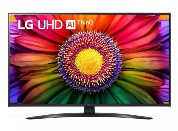 Телевизор LG 43UR81003LJ, 43" 4K UltraHD TV 4K (3840 x 2160), DVB-T2/C/S2, webOS 23 Smart TV, ThinQ AI, a5 AI Processor 4K Gen6, WiFi, HDR10 pro, HLG, ALLM/HGiG, 4K Upscaling, AI Sound, Voice Controll, AirPlay, HDMI eARC,Quick Card, CI, LAN, USB, Bluetooth, Cresce