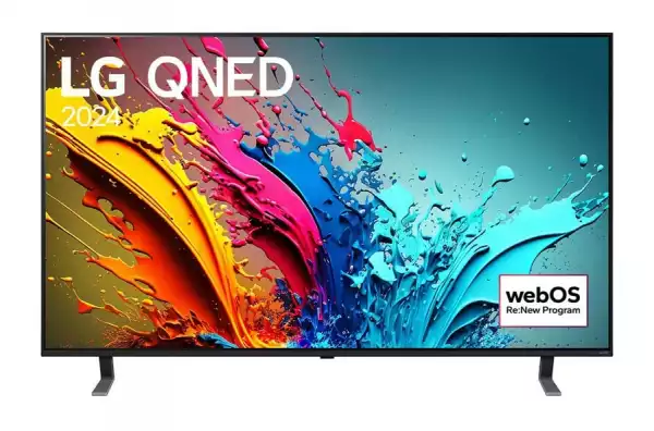 Телевизор LG 65QNED85T3C, 65" 4K QNED HDR Smart TV, 3840x2160, DVB-T2/C/S2, Alpha 8 AI 4K Gen7, 120Hz, HDR 10 PRO, webOS 24 ThinQ, 4K Upscaling, FreeSync, WiFi 5, Multi View, Bluetooth 5.1, AirPlay 2, LAN, CI, HDMI, SPDIF, 2 pole Stand , Silver