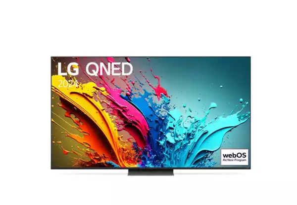 Телевизор LG 75QNED86T3A, 75" 4K QNED HDR Smart TV, 3840x2160, DVB-T2/C/S2, Alpha 8 AI 4K Gen7, 120Hz, HDR 10 PRO, webOS 24 ThinQ, 4K Upscaling, FreeSync, WiFi 5, Multi View, Bluetooth 5.1, AirPlay 2, LAN, CI, HDMI, SPDIF, Crescent Stand, Silver