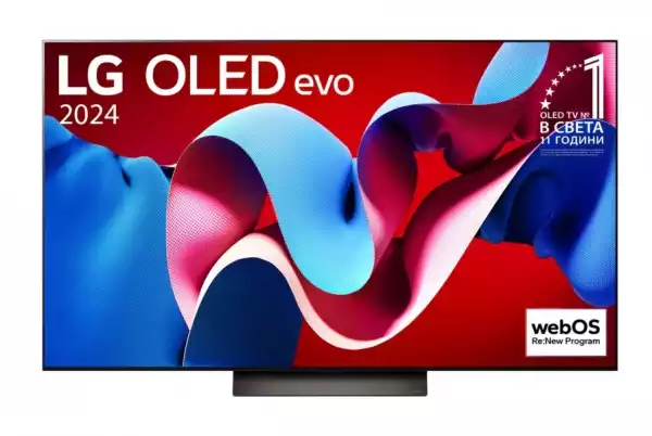 Телевизор LG OLED55C41LA, 55" UHD OLED evo, 4K (3840 x 2160), DVB-C/T2/S2, Full Cinema Screnn, Alpha 9 AI 4K Gen7, 144Hz, ThinQ AI, HDR10, VRR, NVIDIA G-SYNC, AMD FreeSync, Dolby Vision, Dolby Atmos, Wi-Fi, Bluetooth, HDMI, USB, Airplay 2, Multi View, Meteor Titan