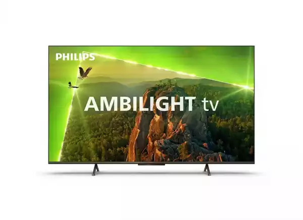 Телевизор Philips 50PUS8118/12, 50" UHD DLED, 3840 x 2160, DVB-T/T2/T2-HD/C/S/S2, Ambilight 3, Pixel Precise UHD, HDR+, HLG, New OS, Dolby Vision, Atmos, HDMI, VRR, USB, Cl+, 802.11n, Lan, 20W RMS, Black
