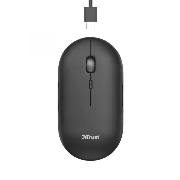 TRUST Puck Wireless & BT Rechargeable Mouse Black