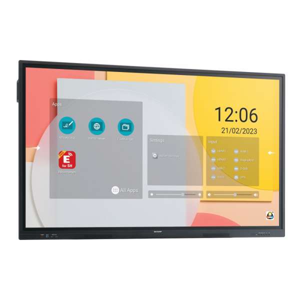 Дисплей SHARP 60005892 PN-LC752 75", IPS panel, AG, Infrared touch technology, 4K UHD 3840x2160, 16:9, 450cd/m2, 1200:1, 8ms, Android 11, Arm Cortex-A55 QC, 4GB, 16GB, VGA, DisplayPort, 3x HDMI, USB-C, RS232, LAN, 4x USB 3.0, HDMI Out, SPDIF, OPS slot, WLAN, BT, 16/7, VESA, Black