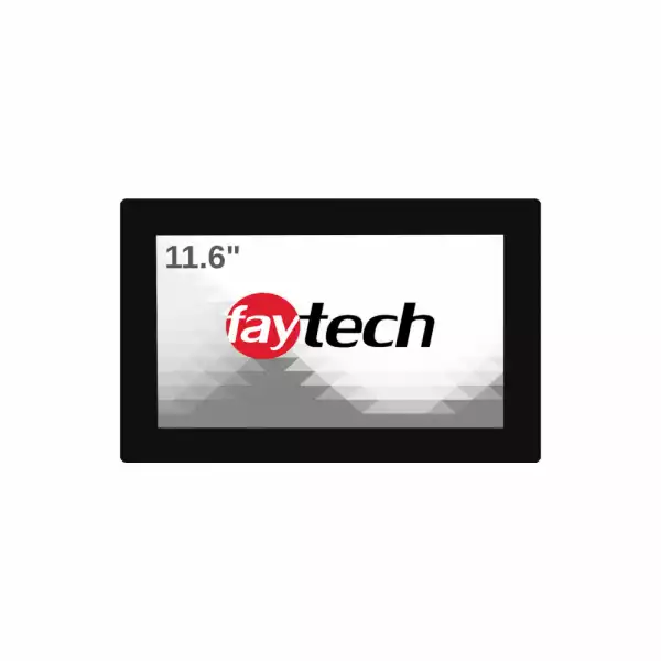 Монитор Faytech 1010502418 FT116TMCAPOFHBOB, 11.6 inch Open Frame Capacitive Touch Monitor, Optically bonded, AG, 7H, PCAP 10-point multi touch, 1000 cd/m2, 1920x1080, 800:1, 14/11ms, HDMI, DP, VGA, 12V DC-In, Speakers, 24/7, IP65 Front / IP40Back, 4 clamps support