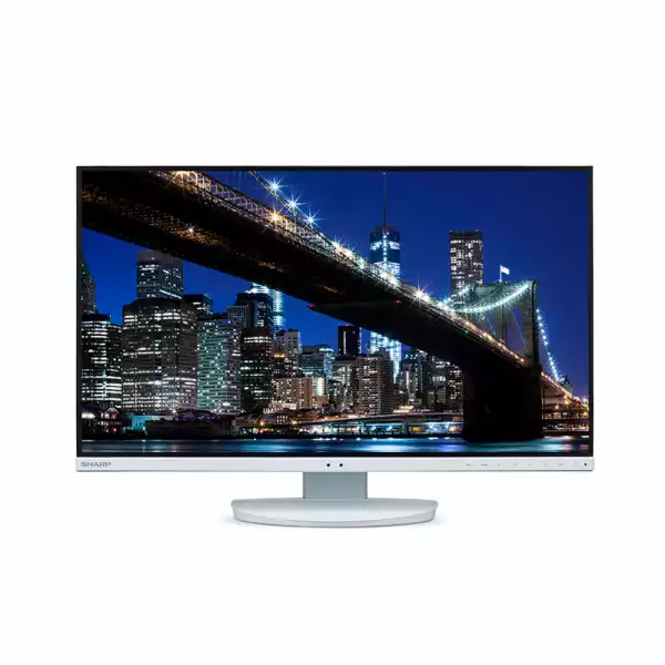 Монитор Sharp 60006080 EA272QW, IPS panel, 16:9, QHD 2560x1440, 350cd/m2, 1000:1, Flicker-Free, Low Blue Light, sRGB, USB-C, DisplayPort, HDMI, 2x USB, LAN, DisplayPort Out, HAS, Swivel, Pivot, Tilt, VESA 100, White