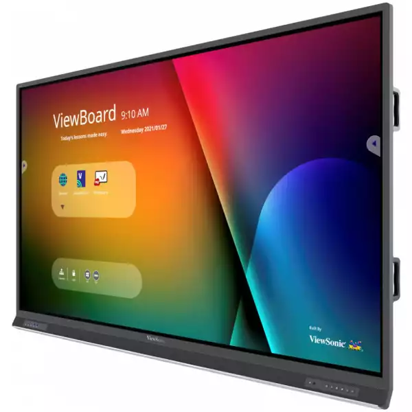 Тъч Дисплей ViewSonic IFP8652-1A, 86" 20 Points Ultra Fine Touch,9H Anti-Glare, 3840x2160, 400 cd/m2, 5000:1, 8ms, Quad Core A73, 4GB, Storage 32GB, 3x HDMI, HDMI Out, SPDIF, VGA, DP, RS232, OPS, RJ45, 5x USB-A, USB-C, Speakers, Microphone, Android 9, myViewBoard, Black