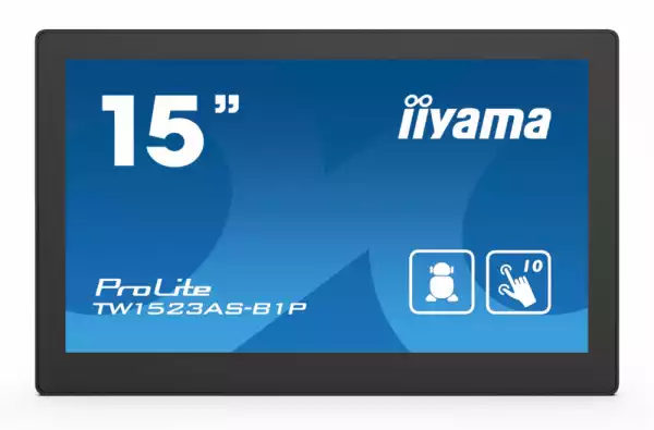 Tъч Компютър IIYAMA TW1523AS-B1P Touch Panel PC 15.6 inch, Android, projective capacitive 10 points, IPS Panel, 1920x1080, 385cd/m2, 30 ms, USB, HDMI, LAN, 24/7, All-in-One, PoE